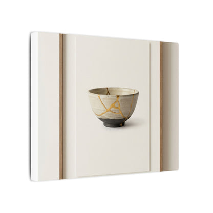 Kintsugi Charcoal Canvas Art