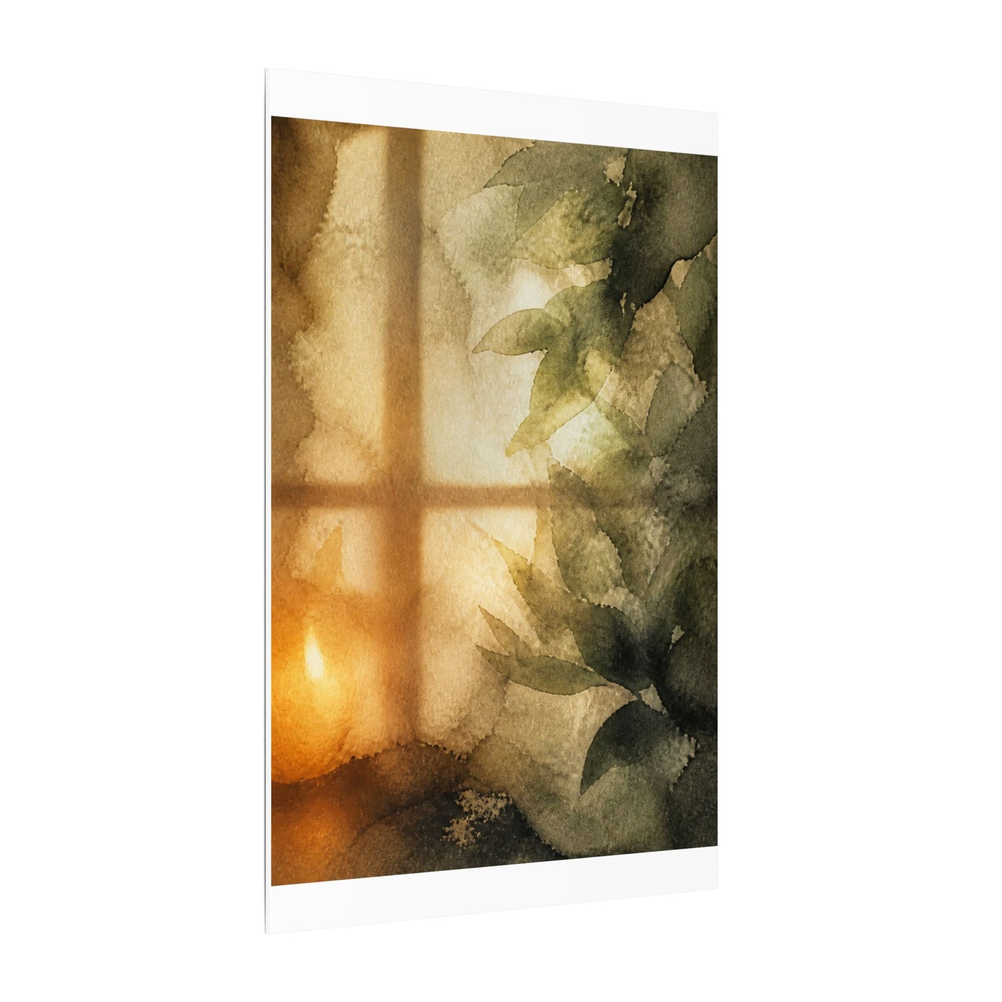 Cozy Shoji Screen Canvas Art - Watercolor Japandi