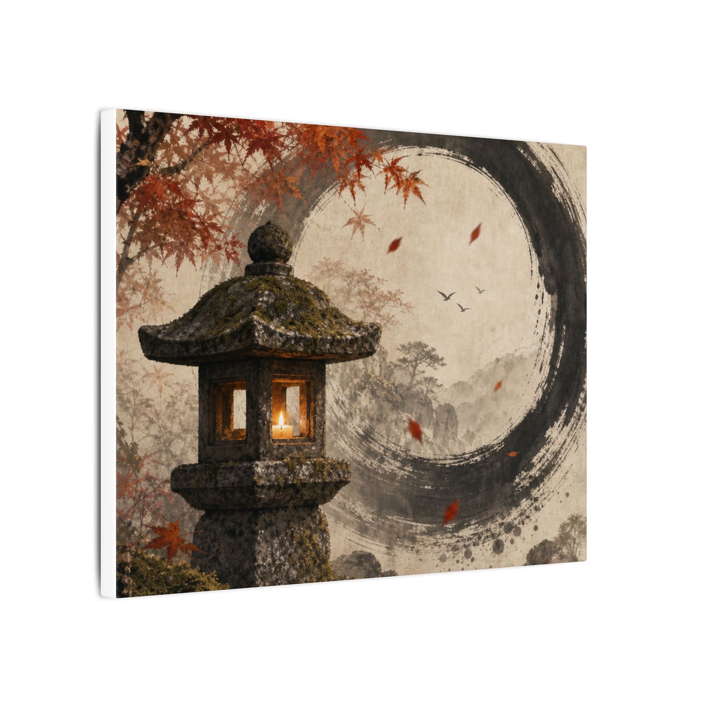 Ma Stone Lantern Canvas Art - Zen Enso