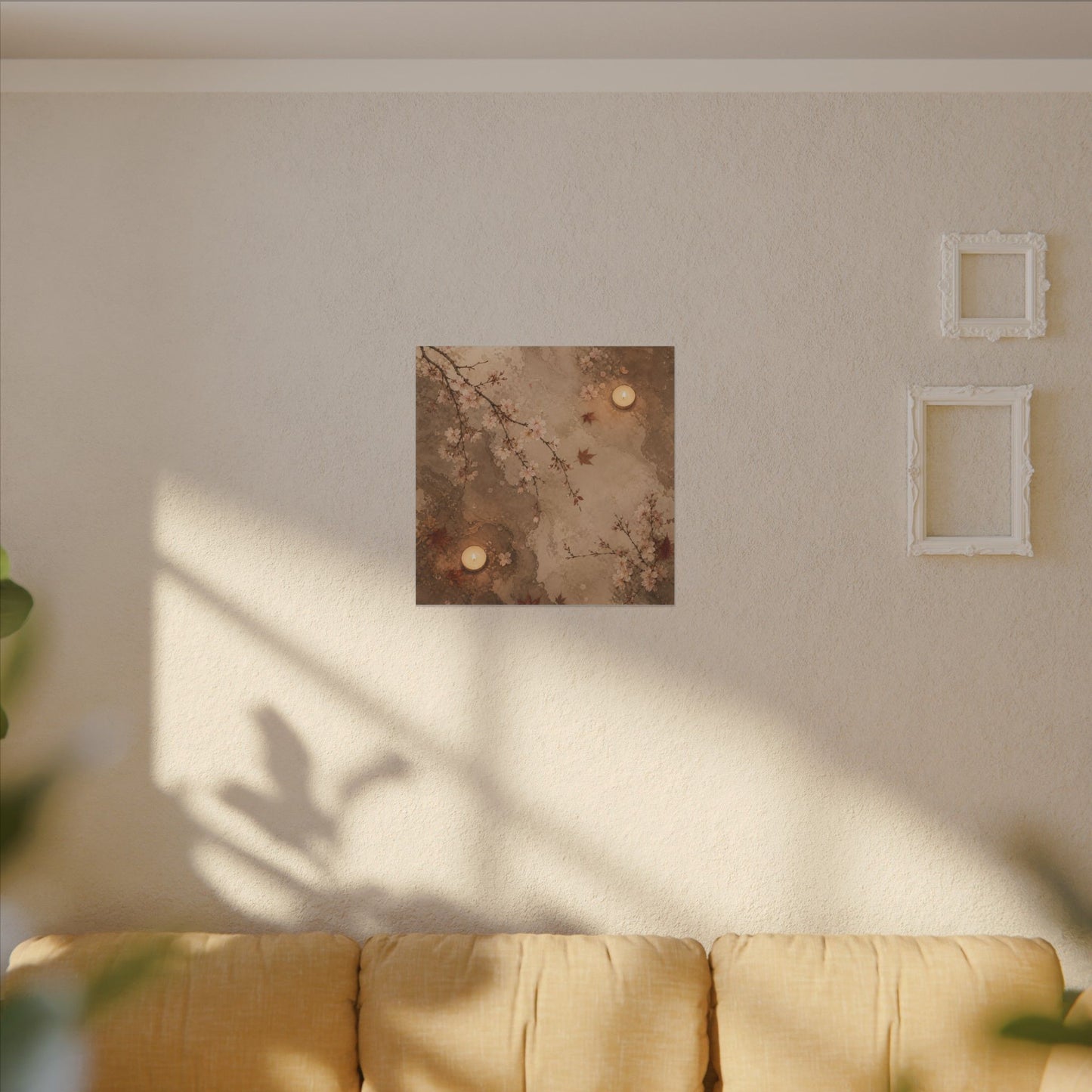 Cherry Blossom Canvas Art | Autumn Japandi Japanese Pattern Art