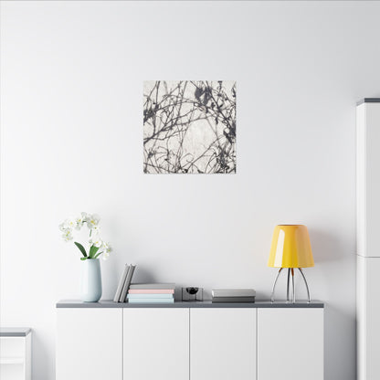 Winter Shadow Play Japanese Pattern Canvas Art | Elegant Decor