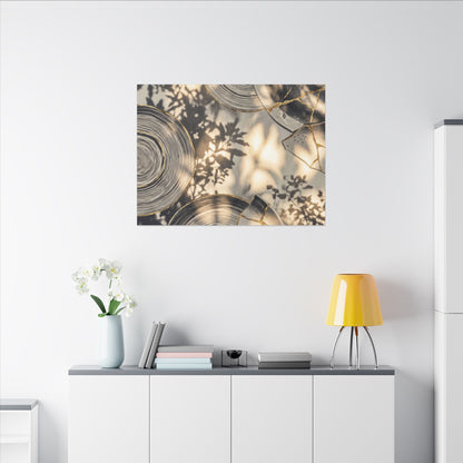 Healing Water Ripple Canvas Art - Gold Vein Kintsugi