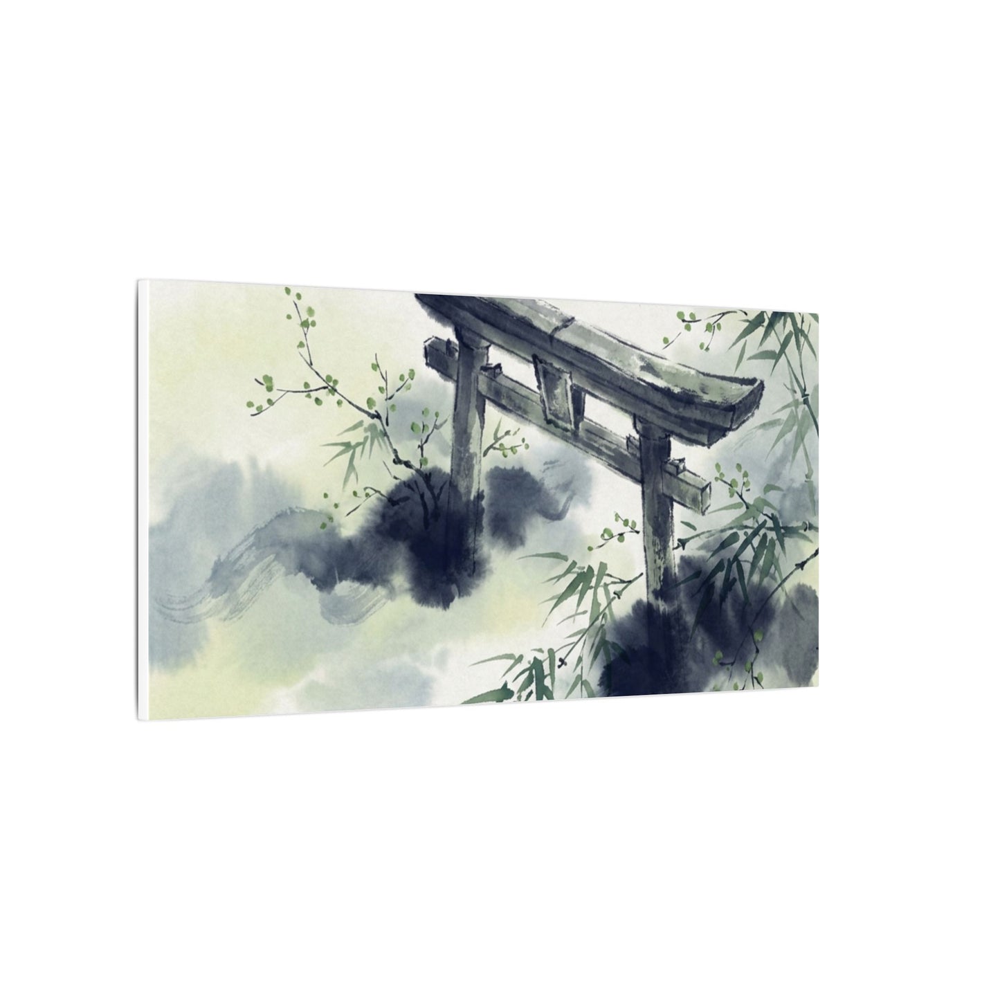 Torii Gate Sumi E Canvas Art | Serene Zen Art