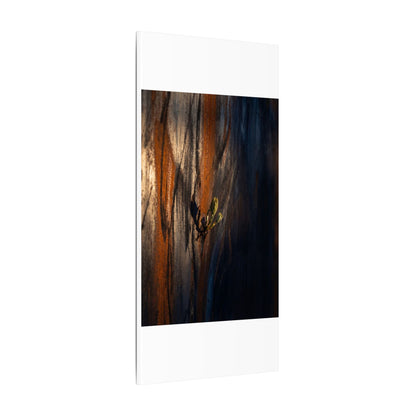 Rust Patina Charcoal Ink Canvas Art | Moody Dark Japandi Art