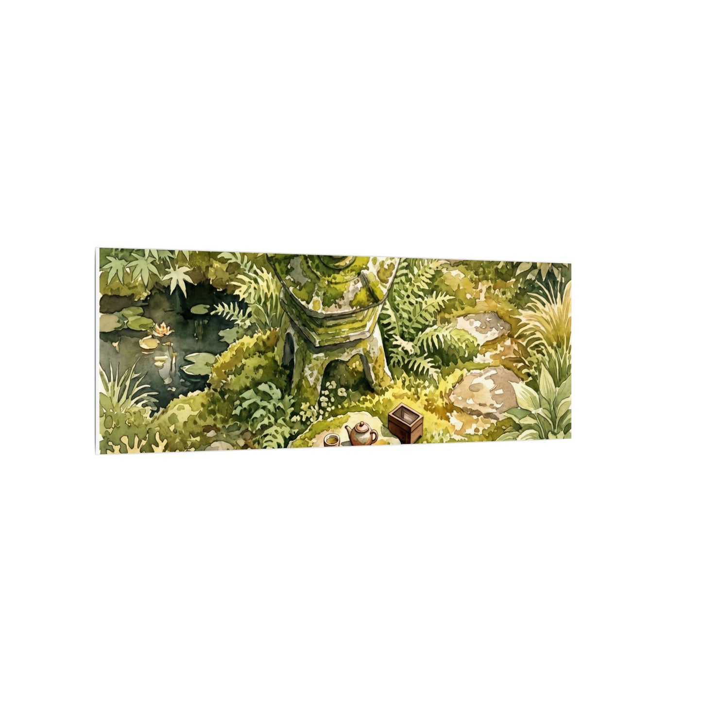 Datsuzoku Stone Lantern Canvas Art - Japandi Watercolor