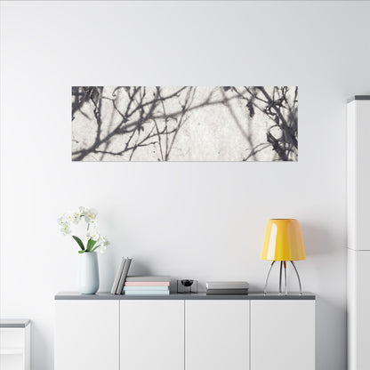 Winter Shadow Play Japanese Pattern Canvas Art | Elegant Decor