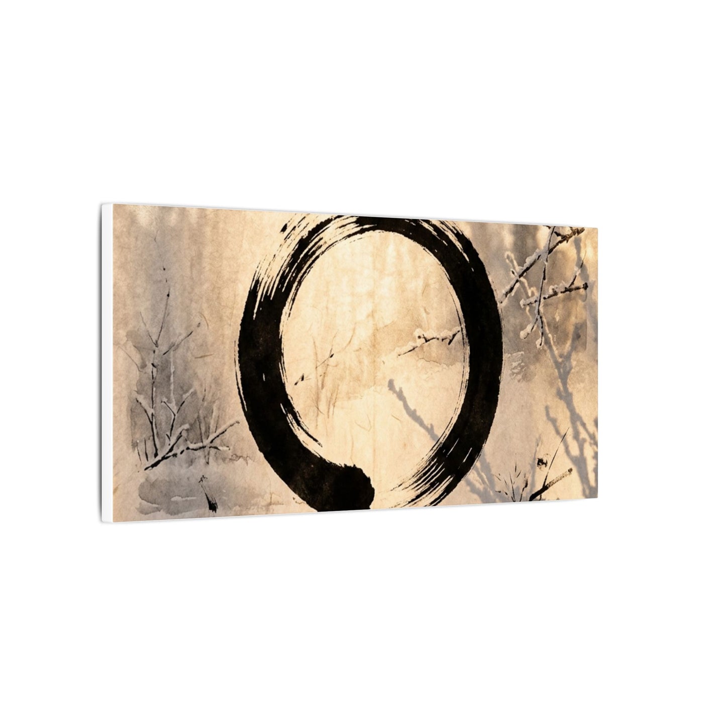 Shoji Screen Enso Canvas Art | Contemplative Zen Art
