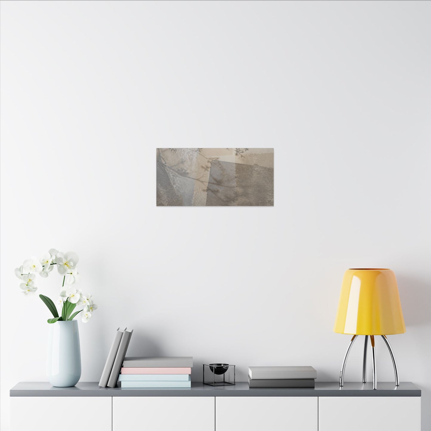 Neutral Shadow Play Canvas Art - Texture Japandi