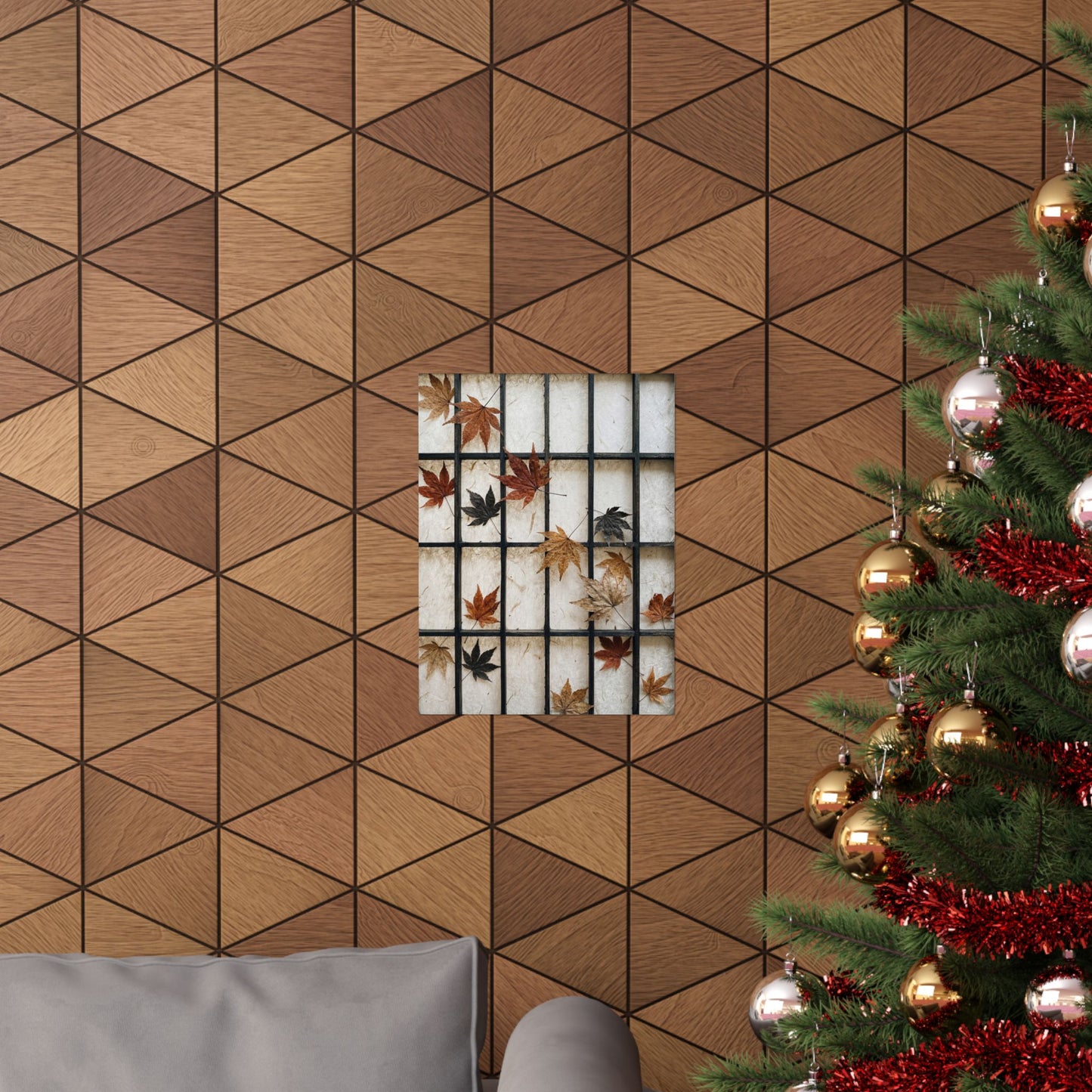 Shoji Screen Texture Wall Art Print | Elegant Japandi Art