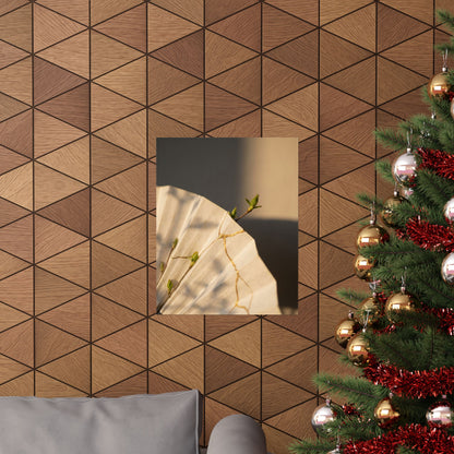Ma Paper Fold Wall Art Print - Kintsugi Gold Vein