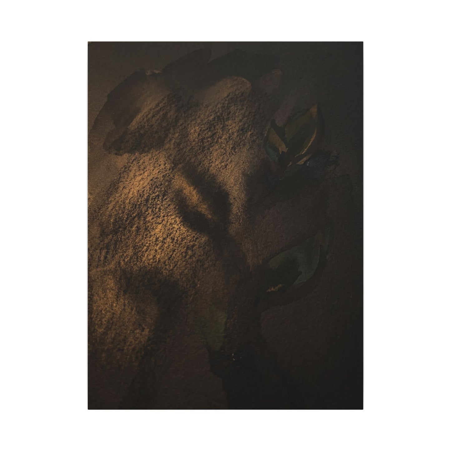 Candlelight Shadow Play Canvas Art - Dark Japandi Ma