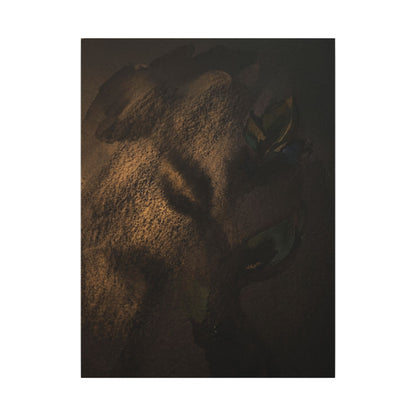 Candlelight Shadow Play Canvas Art - Dark Japandi Ma