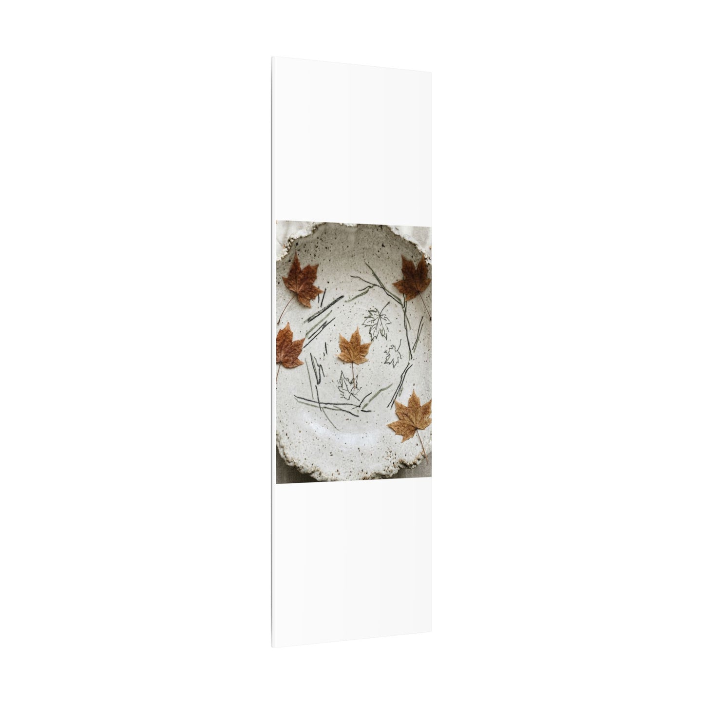 Ceramic Bowl Autumn Canvas Art | Japandi Elegant Design