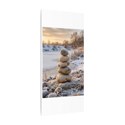 Ma River Stones Canvas Art - Japandi Japanese Pattern