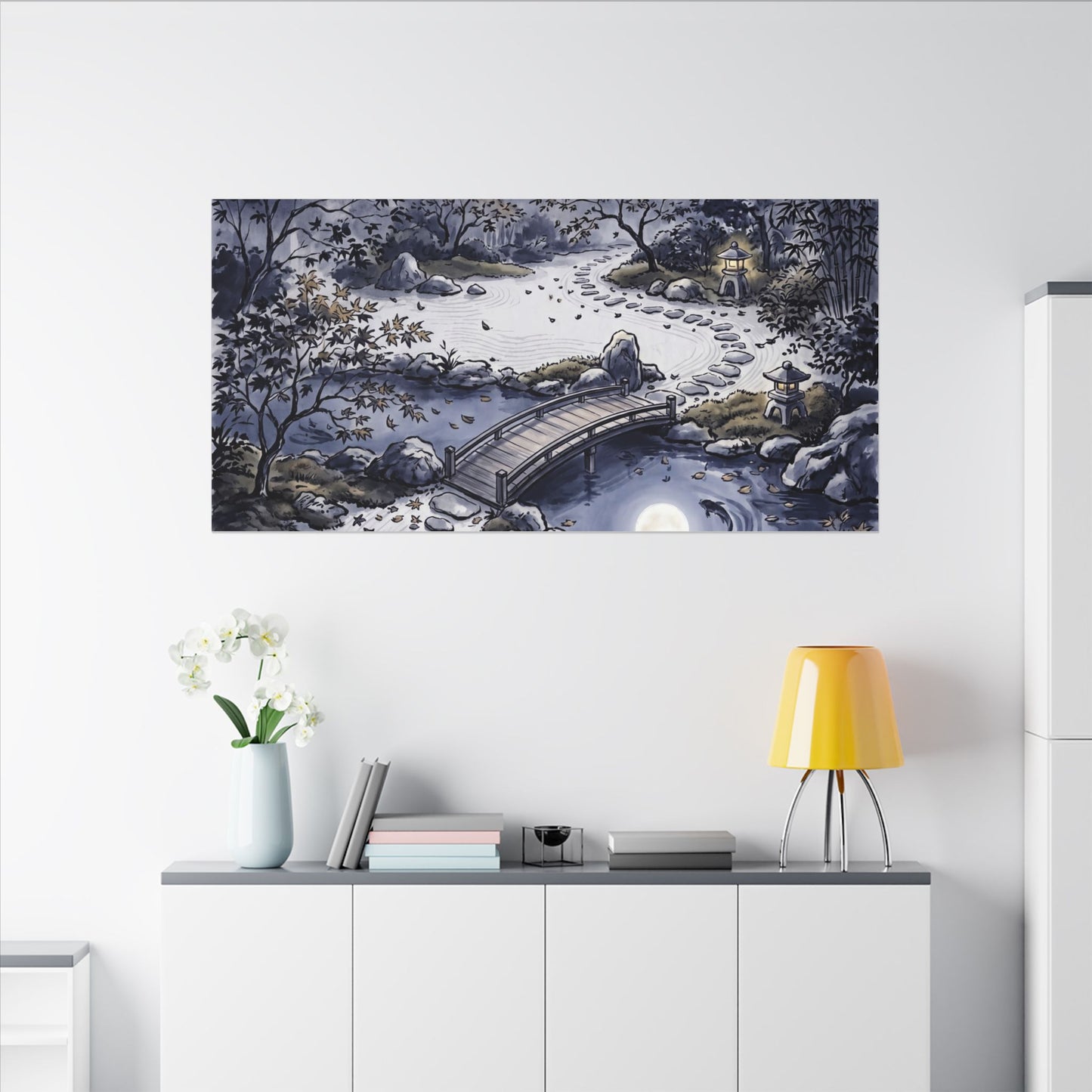 Torii Gate Enso Canvas Art | Contemplative Zen Art