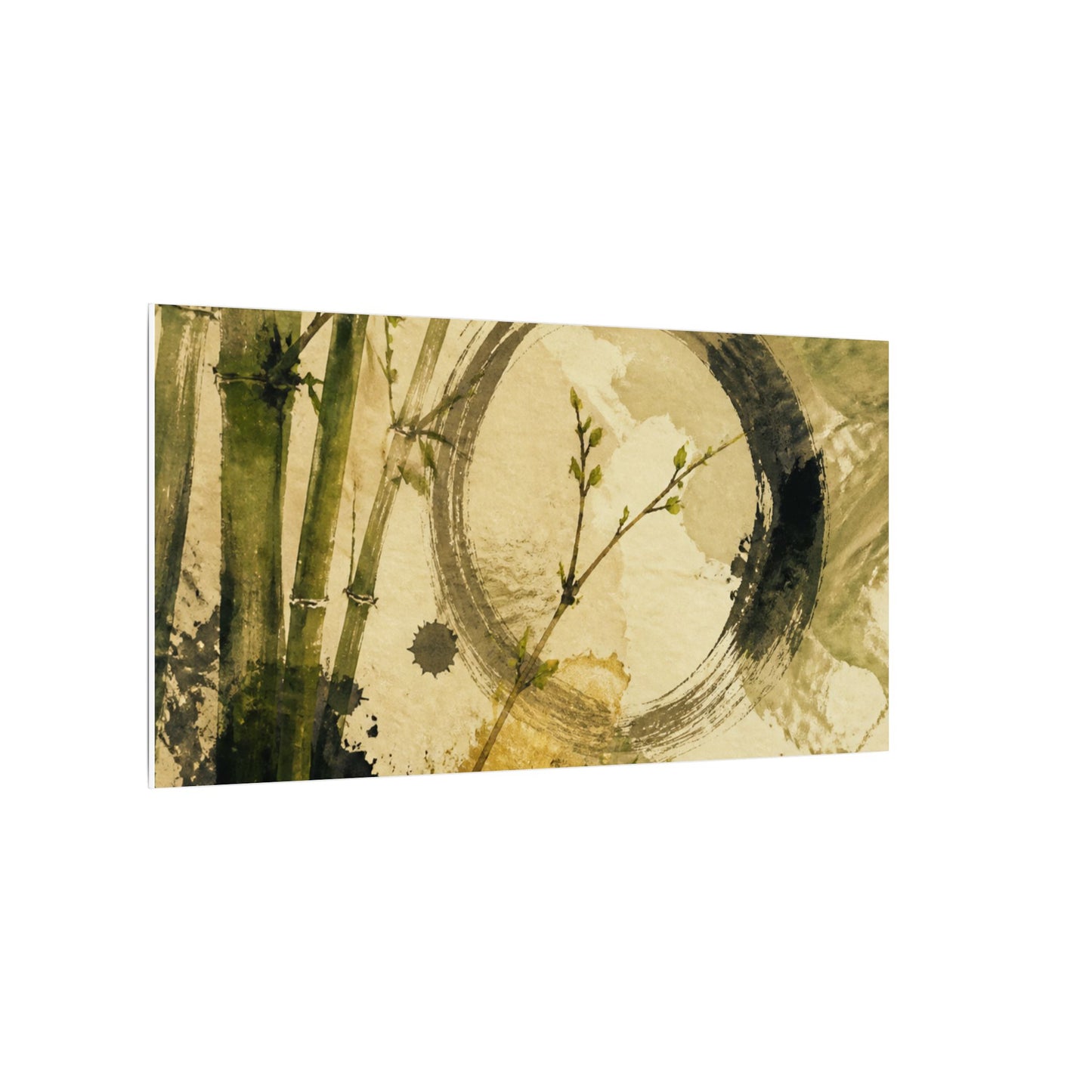 Ink Brushstroke Sumi E Canvas Art | Calm Zen Art