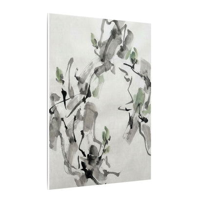 Zen Ink Brushstroke in Overcast | Sumi E Canvas Art