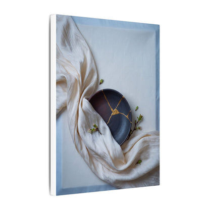 Ma Silk Drape Canvas Art - Kintsugi Gold Repair
