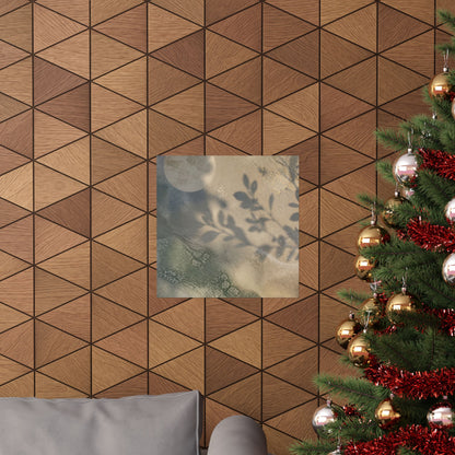 Winter Shadow Play Texture Wall Art Print | Cozy Decor