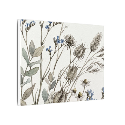 Dried Flowers Canvas Art | Summer Japandi Watercolor Art