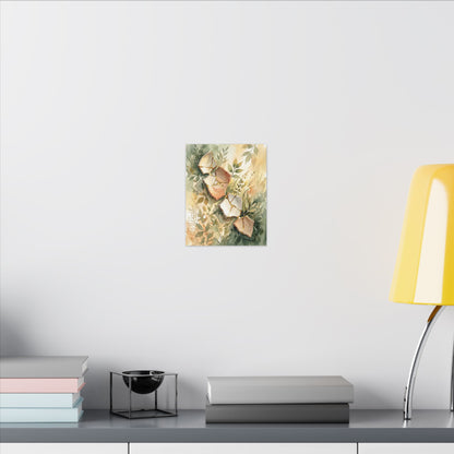 Japandi Broken Pottery in Golden Hour | Watercolor Canvas Art