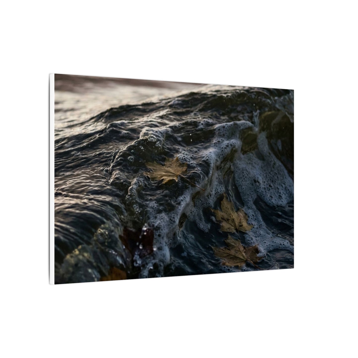 Dark Japandi Ocean Wave in Dawn | Moody Minimal Canvas Art