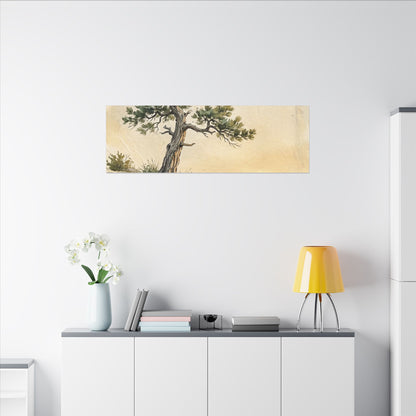 Pine Tree Canvas Art | Summer Japandi Texture Art