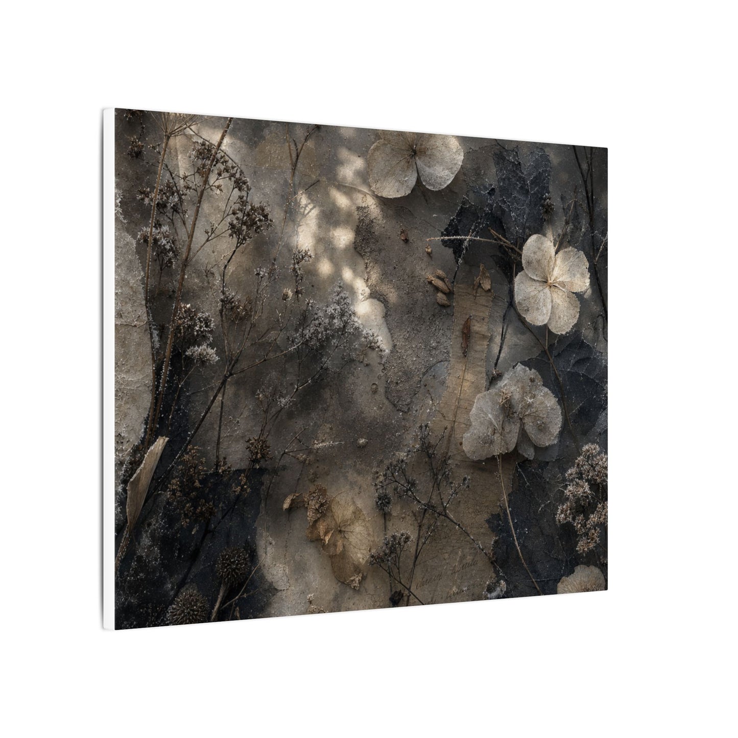 Winter Dried Flowers Texture Canvas Art | Elegant Decor