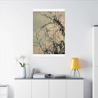 Golden Hour Shadow Play Canvas Art - Japandi Mono No Aware