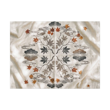 Elegant Silk Drape Canvas Art - Japanese Pattern Japandi