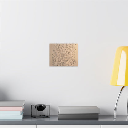 Dried Flowers Canvas Art | Spring Japandi Minimal Line Art