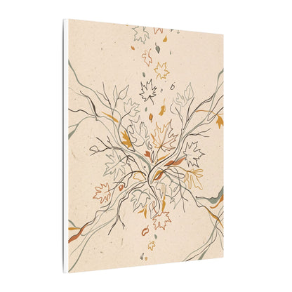 Warm Shadow Play Canvas Art - Minimal Line Japandi