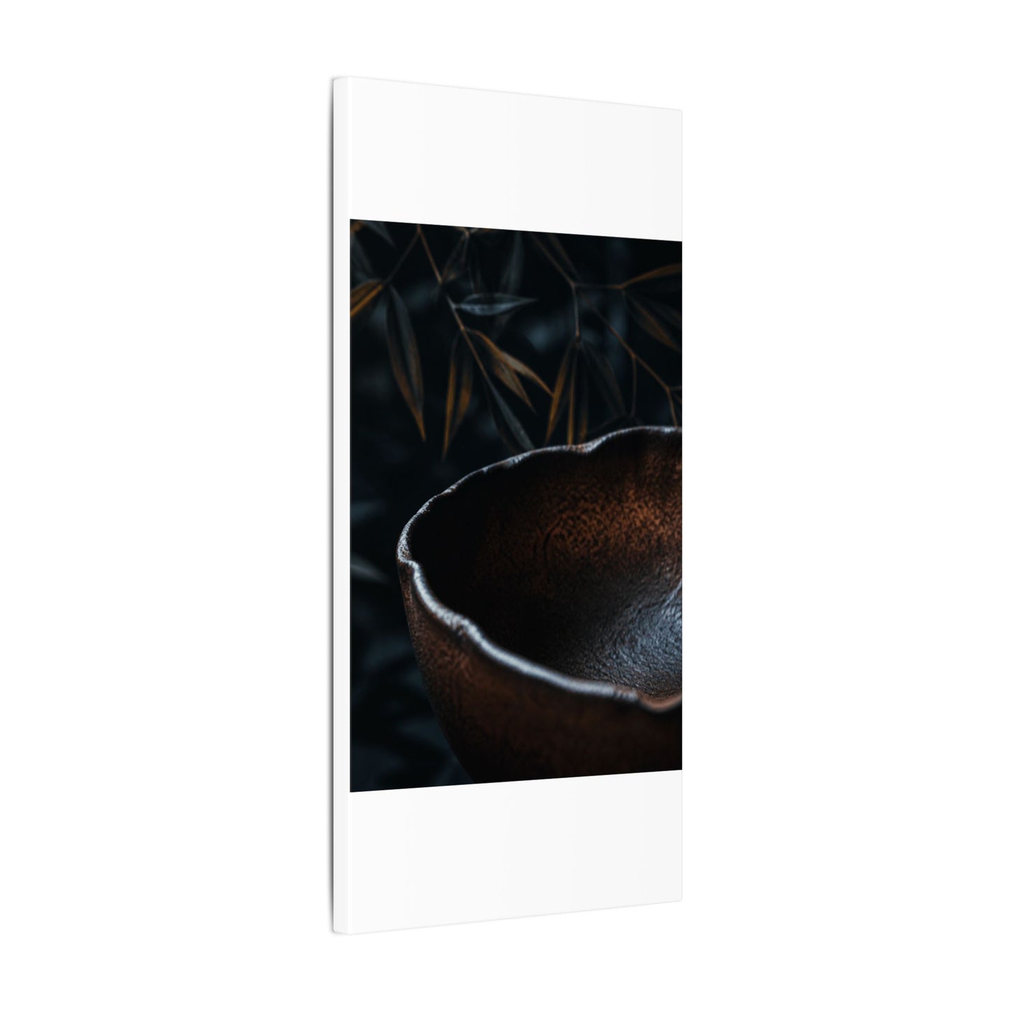 Luxurious Ceramic Bowl Canvas Art - Shadow Zen Dark Japandi