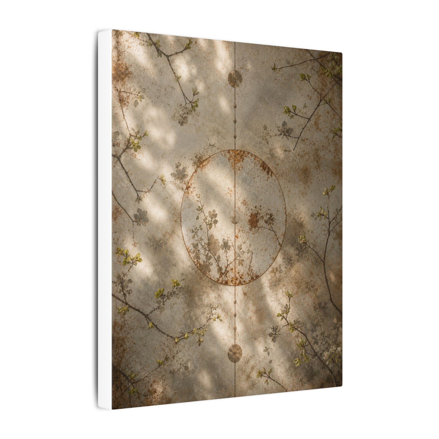 Japandi Rust Patina in Dappled | Japanese Pattern Canvas Art