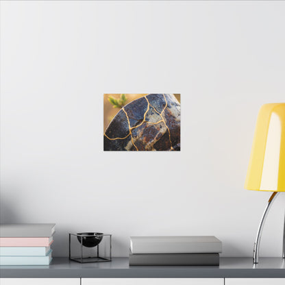 Fukinsei Rust Patina Canvas Art - Kintsugi Gold Repair