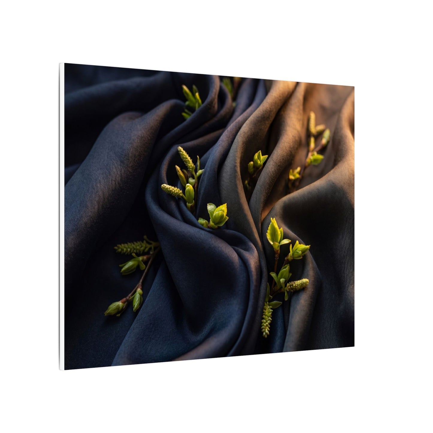 Spring Silk Drape Moody Minimal Canvas Art | Luxurious Decor