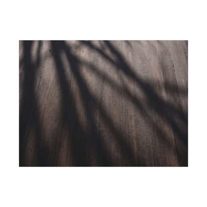 Dark Japandi Shadow Play in Dawn | Moody Minimal Canvas Art