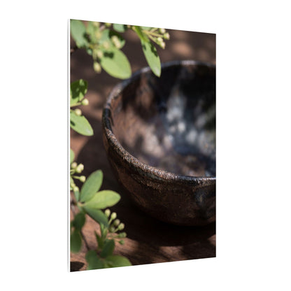 Ceramic Bowl Shadow Zen Canvas Art | Moody Dark Japandi Art
