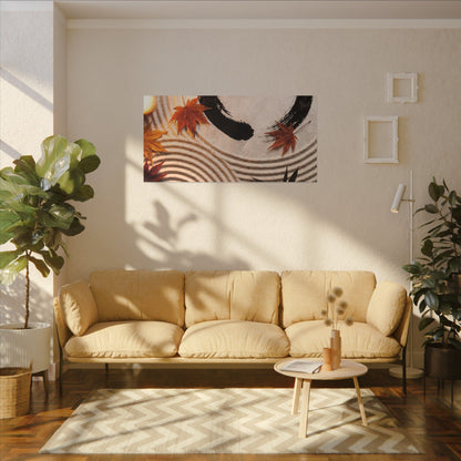 Tranquil Rock Garden Canvas Art - Enso Zen
