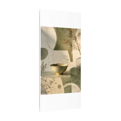 Warm Ceramic Bowl Canvas Art - Minimal Line Japandi