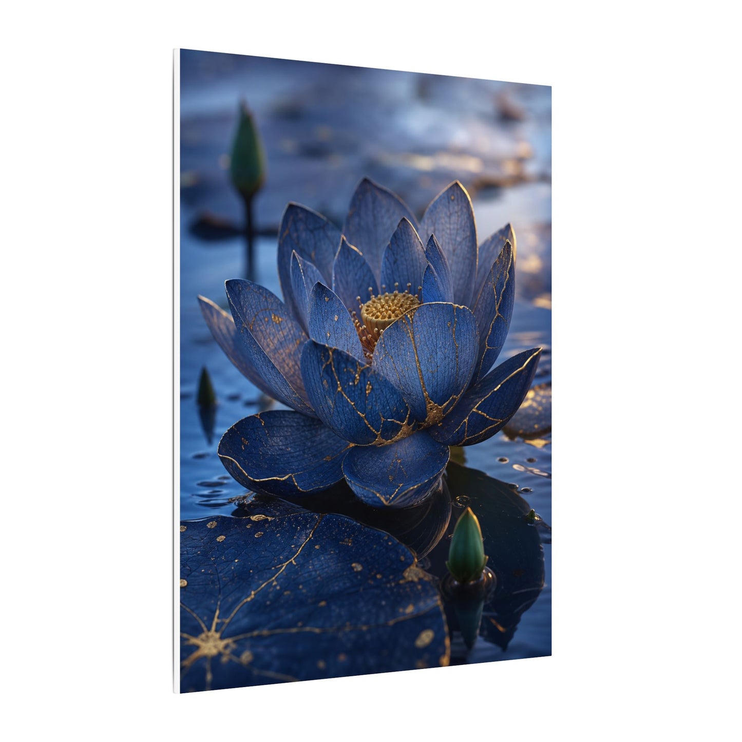 Kintsugi Lotus Flower in Dawn | Broken Beauty Canvas Art
