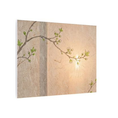 Warm Shoji Screen Canvas Art - Minimal Line Japandi
