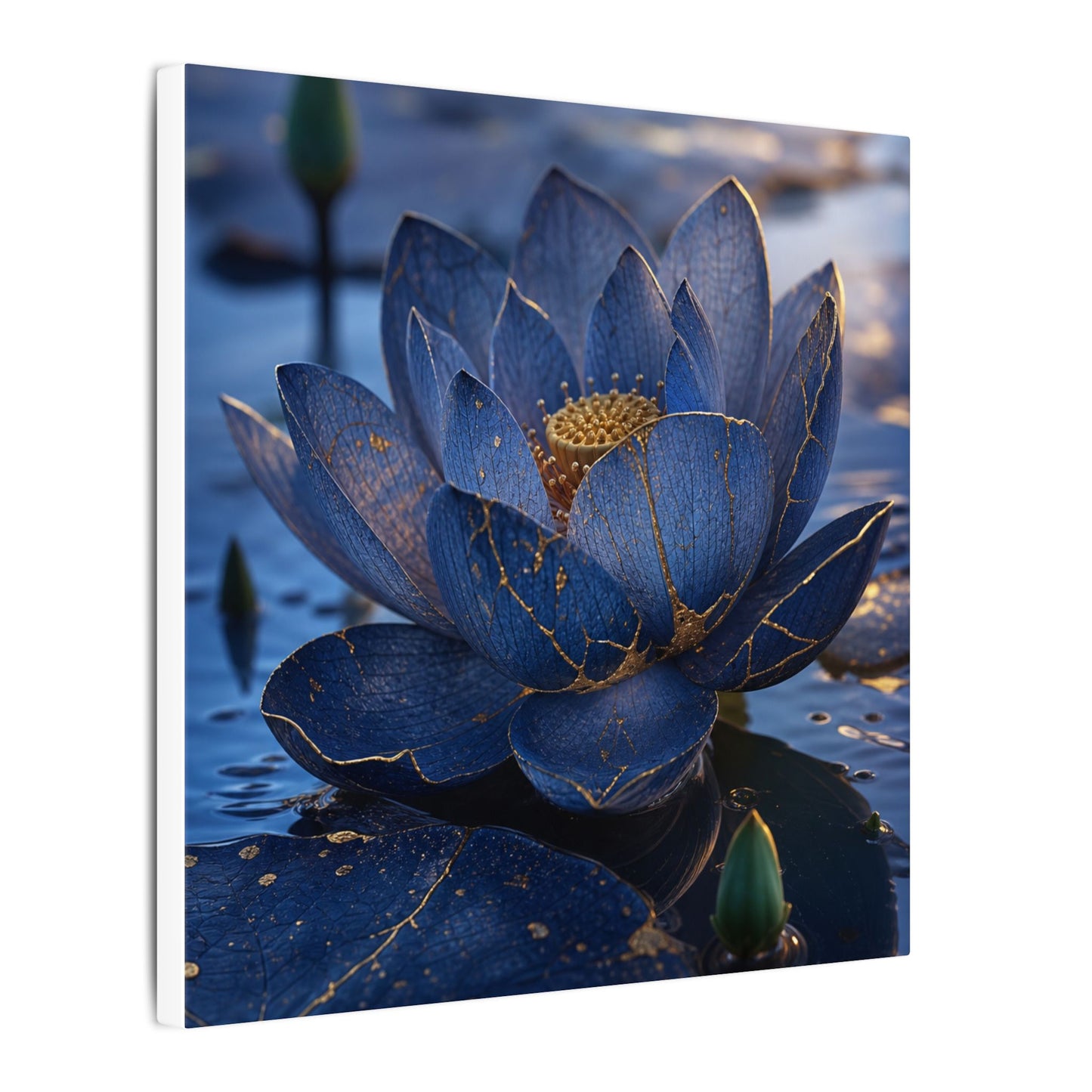 Kintsugi Lotus Flower in Dawn | Broken Beauty Canvas Art