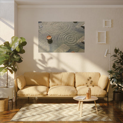 Water Ripple Canvas Art | Winter Japandi Japanese Pattern Art