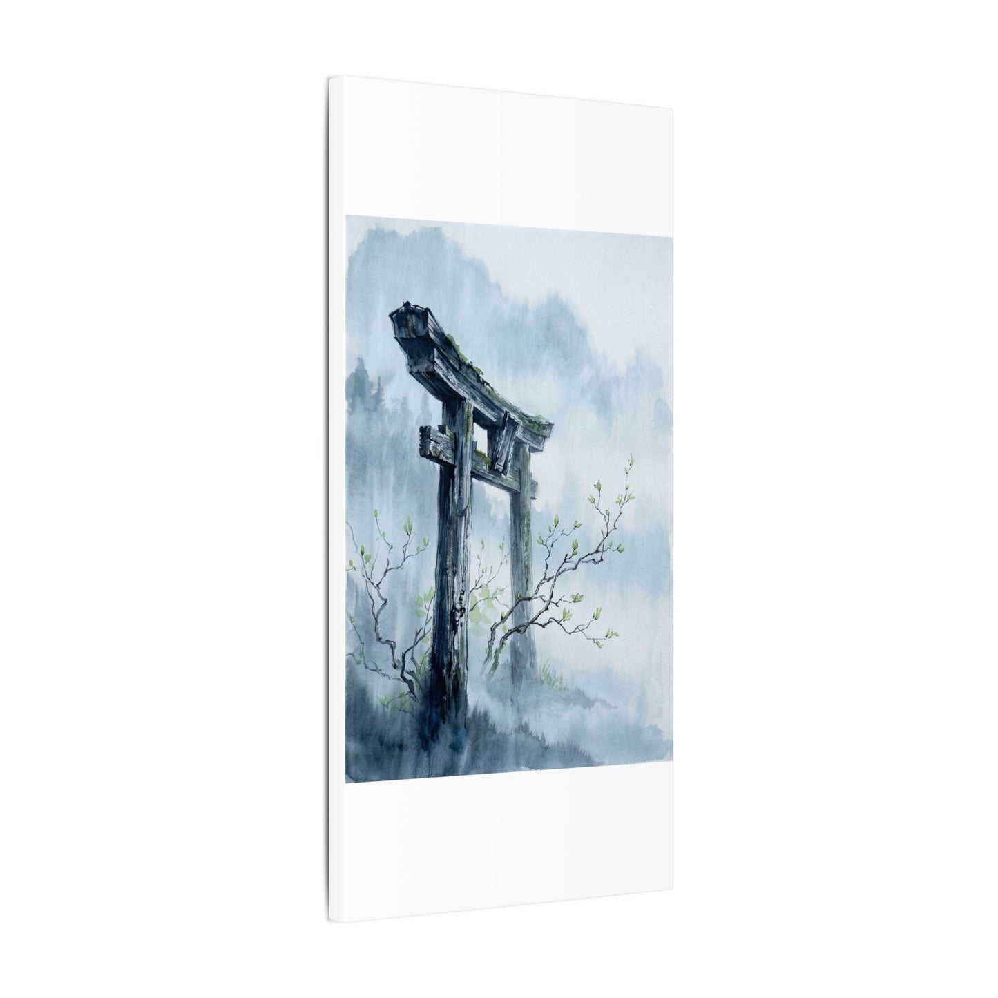 Torii Gate Canvas Art | Spring Zen Sumi E Art