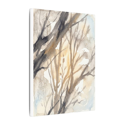 Ma Shadow Play Canvas Art - Japandi Watercolor