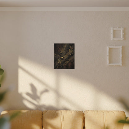 Cracked Earth Charcoal Ink Canvas Art | Bold Dark Japandi Art