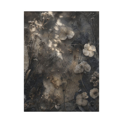 Winter Dried Flowers Texture Canvas Art | Elegant Decor