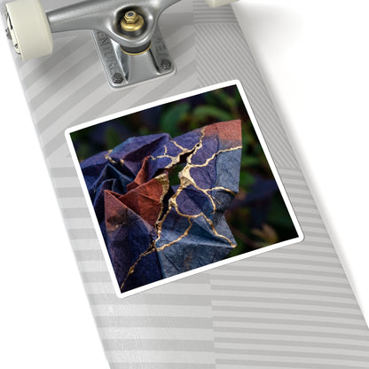 Paper Fold Sticker | Summer Kintsugi Gold Vein Art