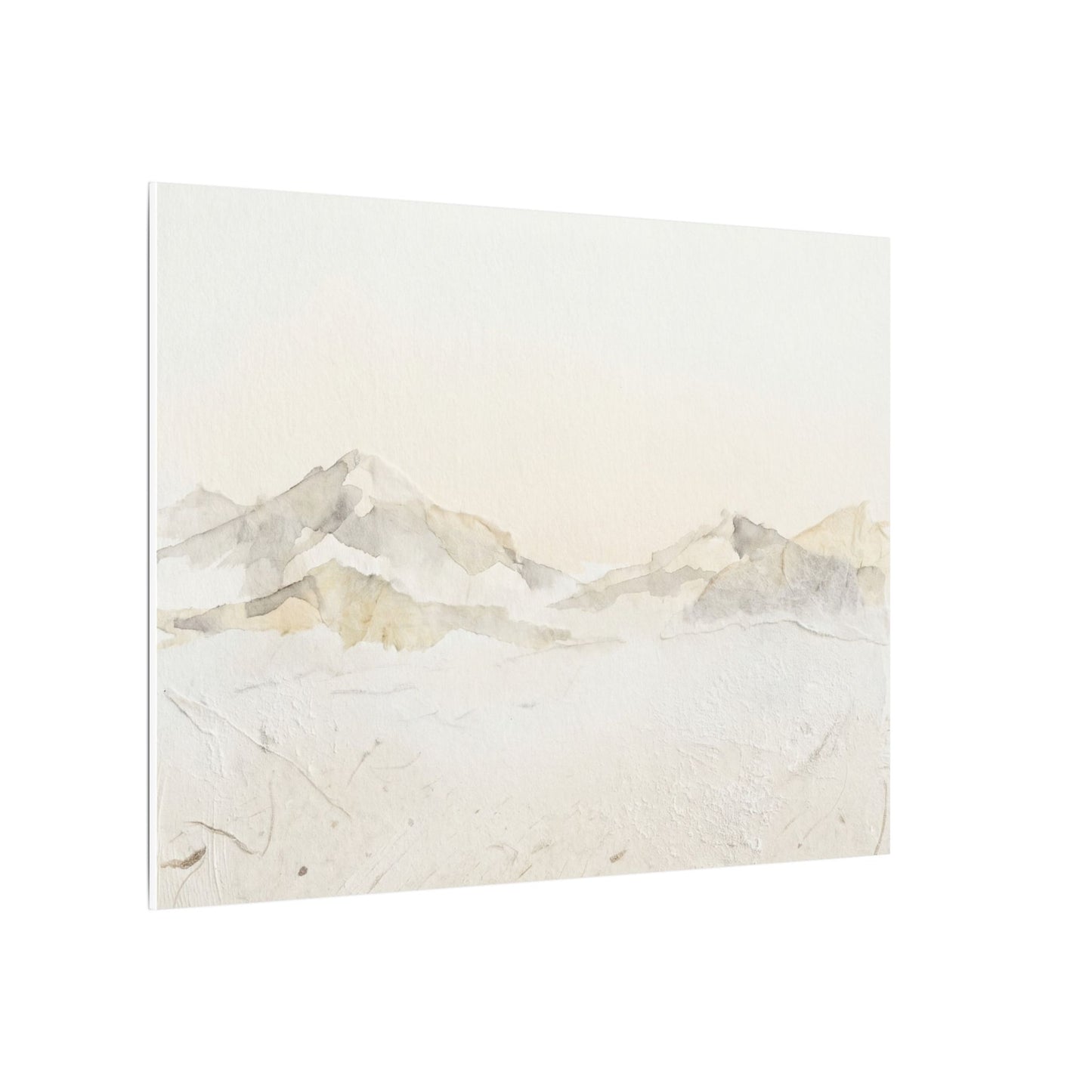 Mountain Mist Winter Canvas Art | Japandi Warm Design